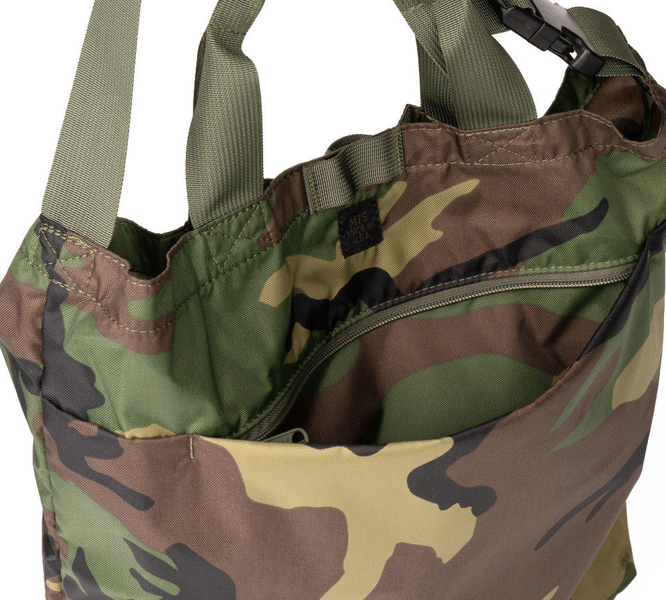 2 Way Shoulder Bag - Woodland Camo : Pocket