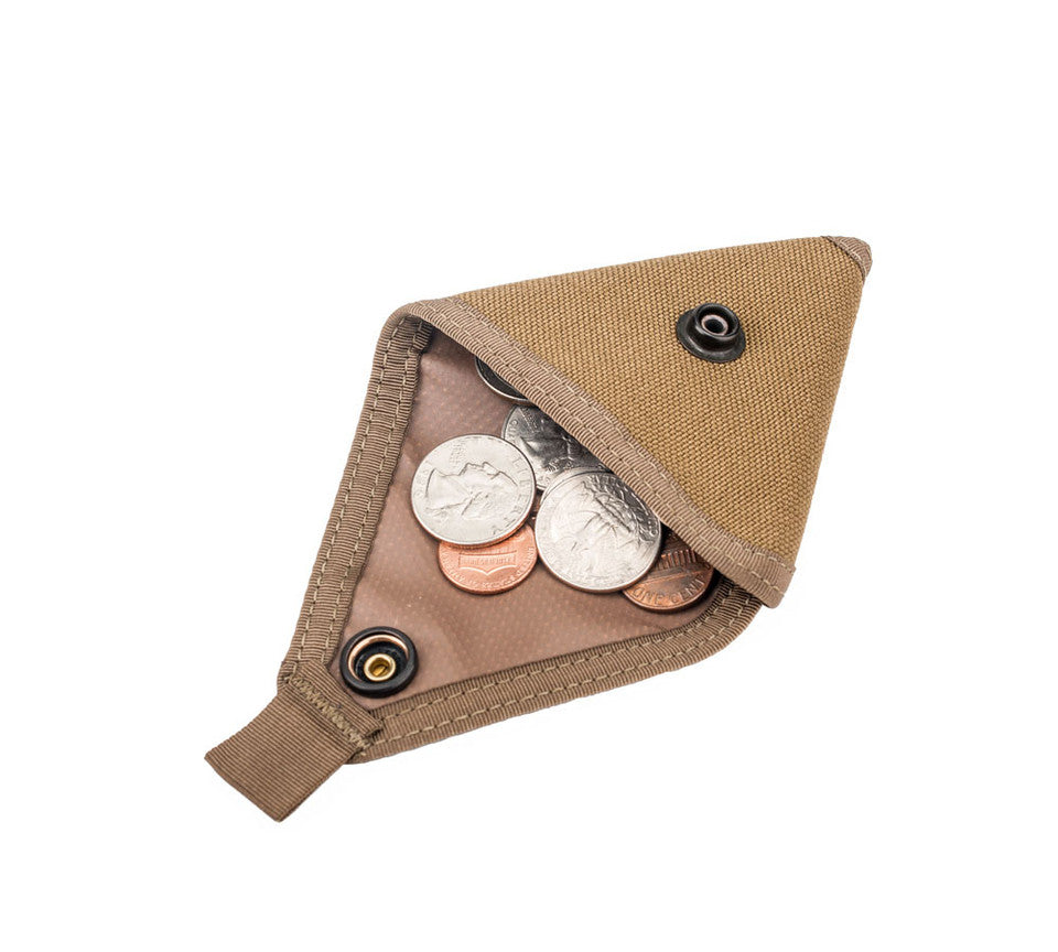 Coin Case - Coyote Brown : Open