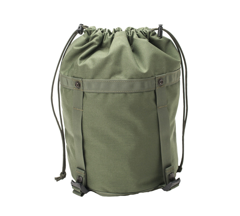 Compression Stuff Sack Small - Camo Green : Back - Closed