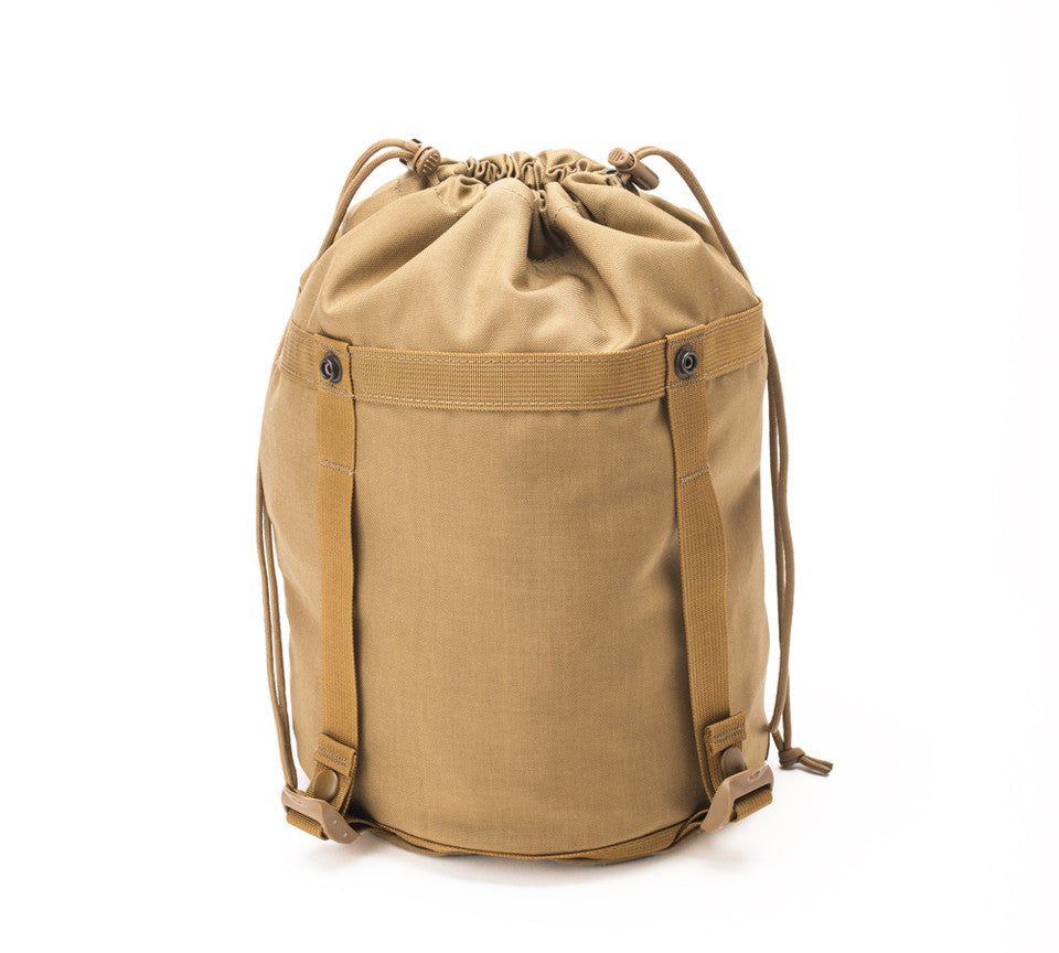 Compression Stuff Sack Small - Coyote Brown : Back - Closed