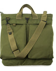 Flyers Helmet Bag With Alice Strap - Olive Drab : Front with Strap
