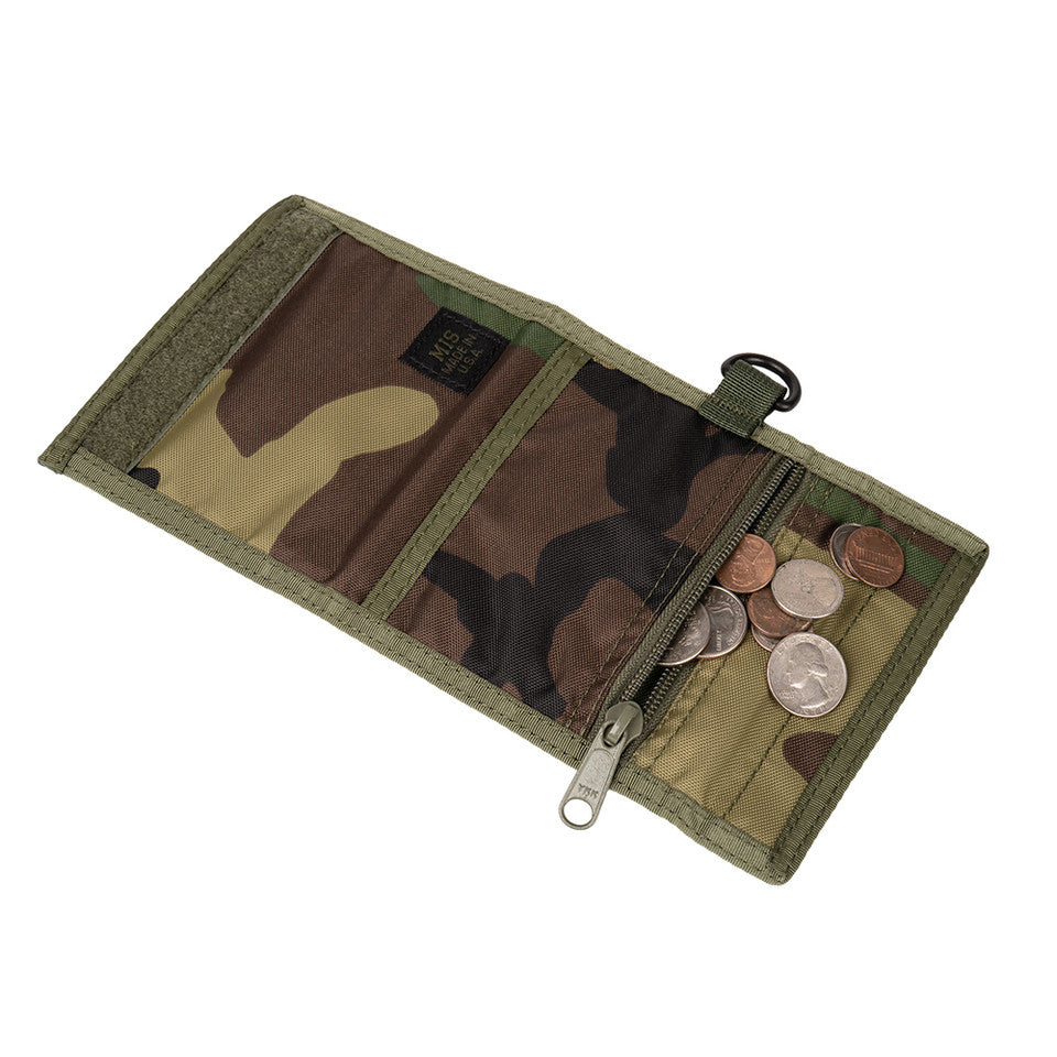 Folding Wallet - Woodland Camo : Coin Pouch