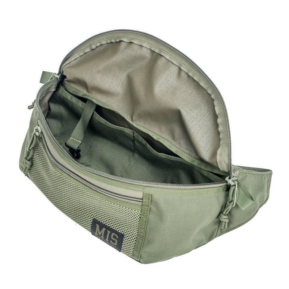 Mesh Waist Bag - Camo Green : Inside