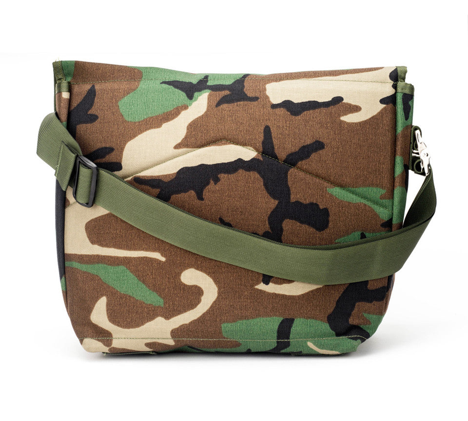 Messenger Bag - Woodland Camo : Back
