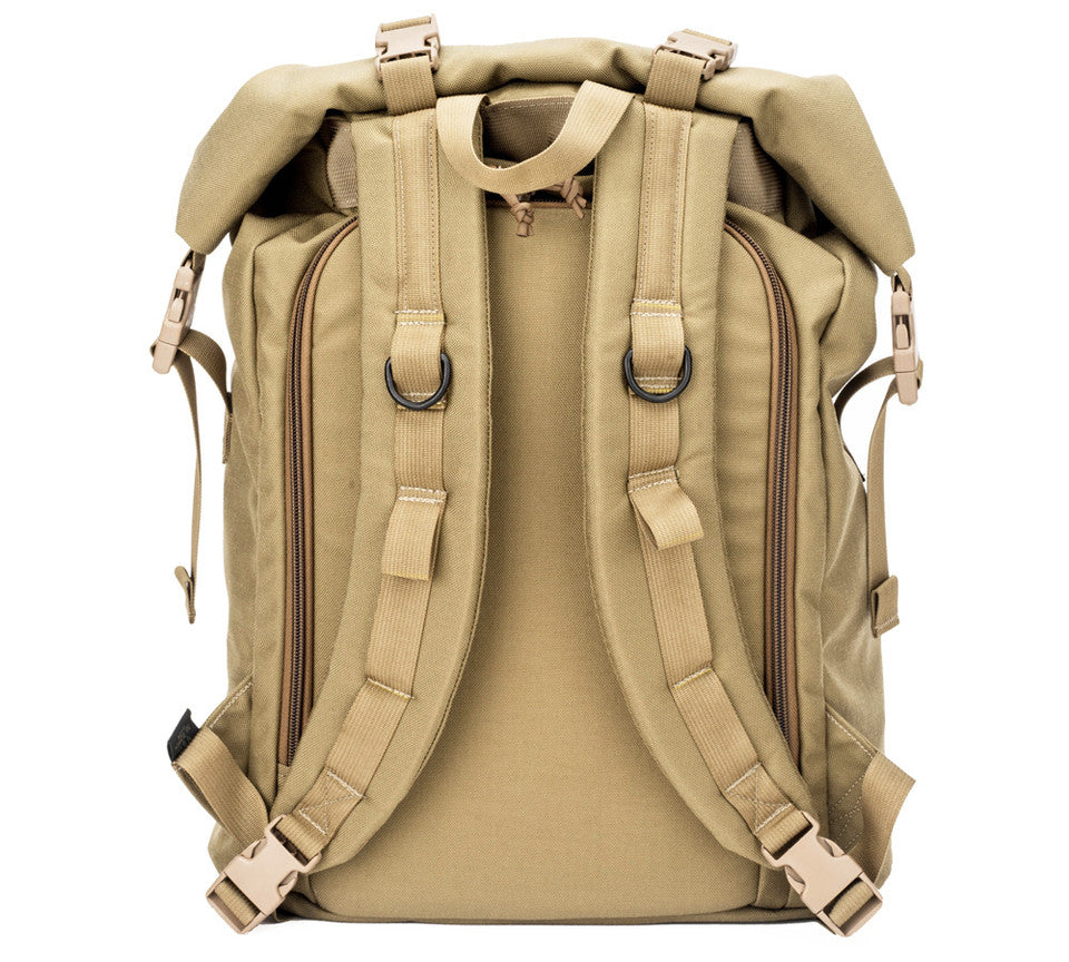 Roll Up Backpack - Coyote Tan : Back