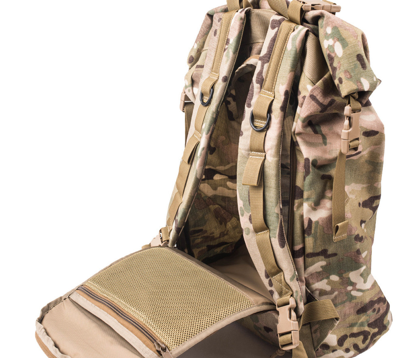 Roll Up Backpack - Multi Cam : Back Opening