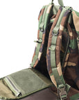 Roll Up Backpack - Woodland Camo : Back Opening