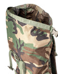 Roll Up Backpack - Woodland Camo : Top