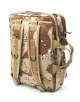 3 Way Brief Bag - Chocochip Desert Camo : Back with Straps