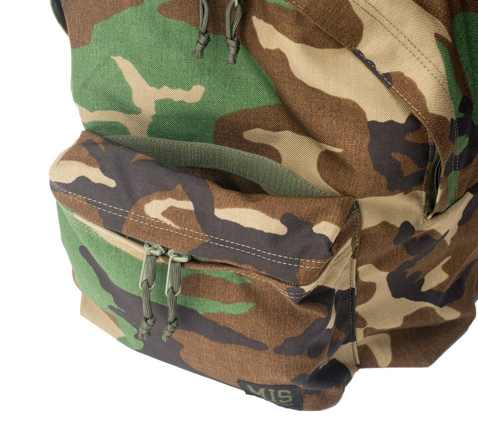 Daypack Cordura - Woodland Camo : Hidden Pocket