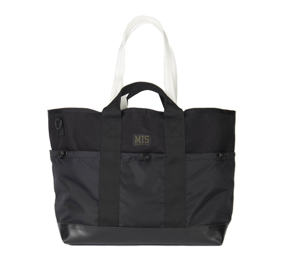 Multi Pocket Tote Bag - Black : Front