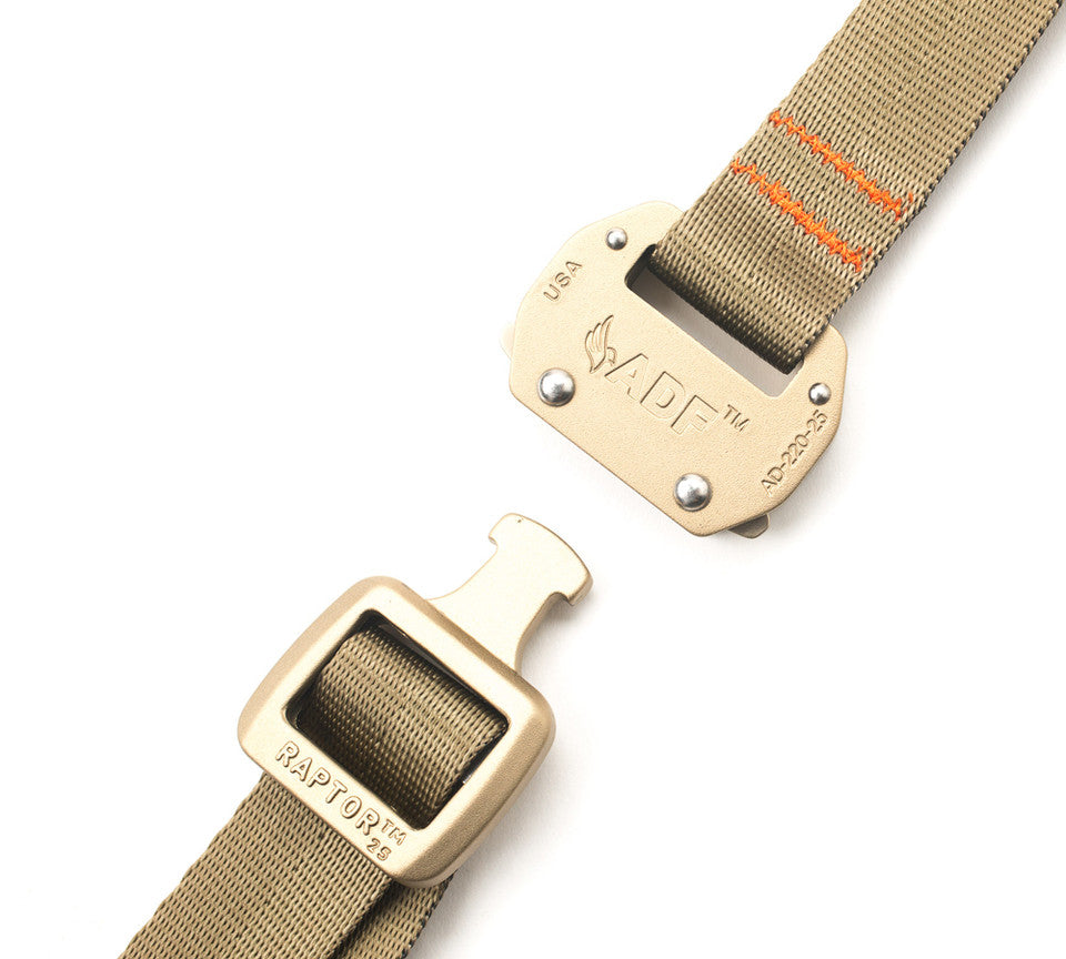 Tactical Belt - Coyote Tan : Raptorbuckles Open